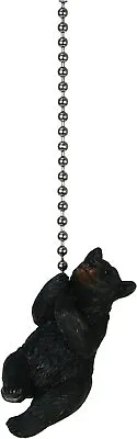 Bear Cub CEILING FAN PULL Chain Lamp Light Cabin Lodge Fishing DECOR • $10.90