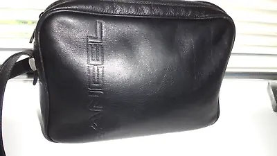 Vintage Lancel Black Soft Leather /Cross Body/ Shoulder Bag Made In Italy) • £50