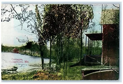 1910 Side View Cottages Vassalboro River Maine Antique Vintage Unposted Postcard • $9.72