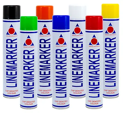 £31.95 • Buy 6 Pack Line Marking Marker Paint Aerosol Spray Car Park Road Field Warehouse