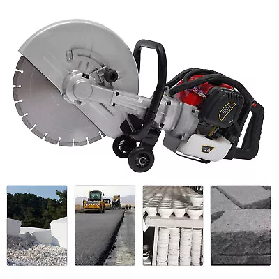 Gas Concrete Cut Off Saw 2 Stroke 52 CC Cement Masonry Wet Dry Saw Cutter+Blade • $242.25