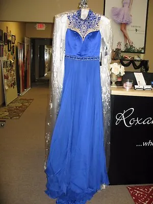 Sherri Hill 32144 Royal Blue Stunning Prom Pageant Gown Dress Sz 10 • $129.99