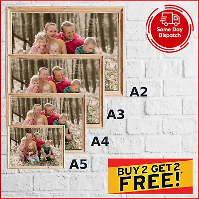 £10.99 • Buy Personal Family Photo Poster Prints High Quality A4 A3 A2 Colour Style Options