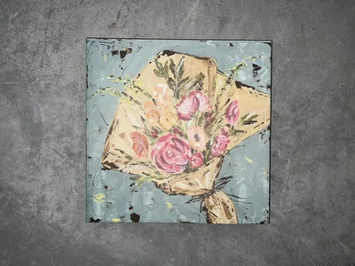 $12 • Buy Flower Bouquet Painting Canvass 