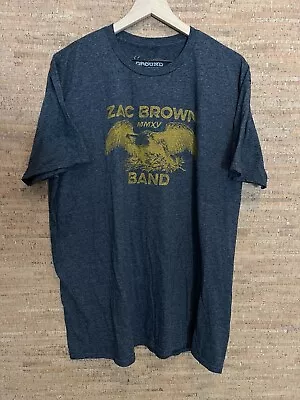 Zac Brown Band T Shirt Jekyll Hyde Tour 2015 XXL Gray Yellow Eagle USA • $14.99