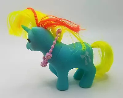 My Little Pony Baby Ribbon 1986 G1 Beddy Bye Eye Kleines Petit W/ Necklace • $16.27