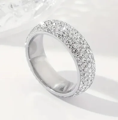 Ladies Elegant Ring With Zirconia Stones. Size S. Brand New • £4.50