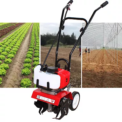 52CC 2Stroke Mini Tiller Cultivator Gas Powered Rototiller Garden Farm Tiller US • $159.60