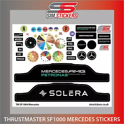 Thrustmaster SF1000 Wheel Stickers For Car Simulator IRacing Decals - Mercedes • £12