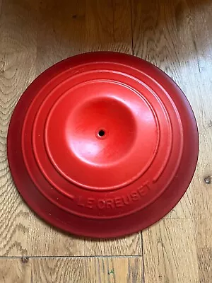 Le Creuset Pan Lid Only Cast Iron Size 22 Red No Handle Round • £18.50