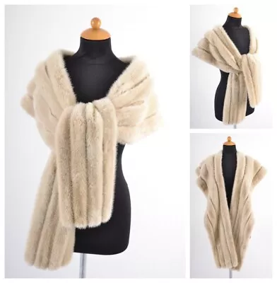 Us4851 Real Mink Fur Stole Ranch Mink Cape Scarf Mink Collar Shawl - Nerz Stola • $299