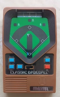 Vintage CLASSIC BASEBALL Electronic Handheld Game Mattel 2001 Works • $14.46