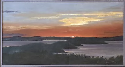 Rose Martens (Beatty) 1935-2012 Sunset Over Mountain Lake Original Pastel  • $50