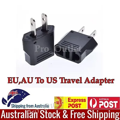 $5.95 • Buy Europe (EU), Australia (AU) To United States (US) AC Power Plug Travel Adaptor