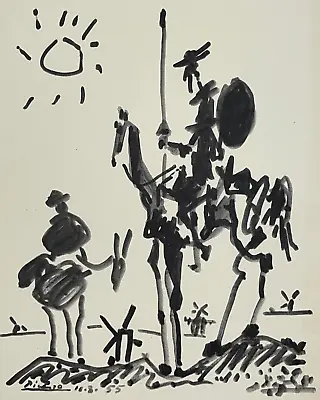 Don Quixote Lithography Pablo Picasso Xx ° • $159.78