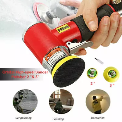 2'' 3'' Mini Air Sander Air Orbital Sander Polisher Grinder Car Grinding Machine • $71.49