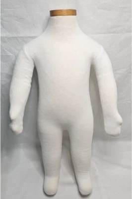 Male Poseable Mannequin – White Jersey Covered Dress Form, Full Body Articulated | Model JF-M01SOFTX