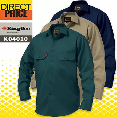 King Gee Open Front Drill Shirt L/SK04010 • $48.95