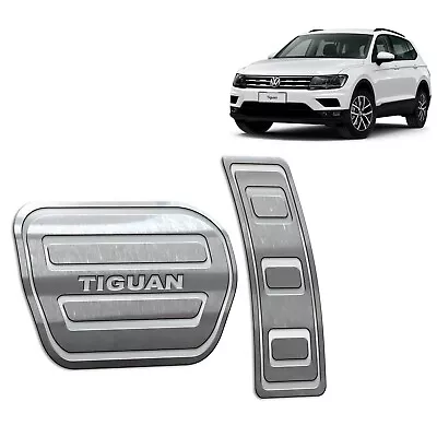 Car Pedals Accelerator And Brakes Stainless Steel Silver Volkswagen Tiguan • $84.90