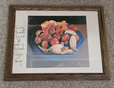 RARE OOAK Milton Glaser Framed Still Life Advertisement Signed Chef Roger Verge • $400