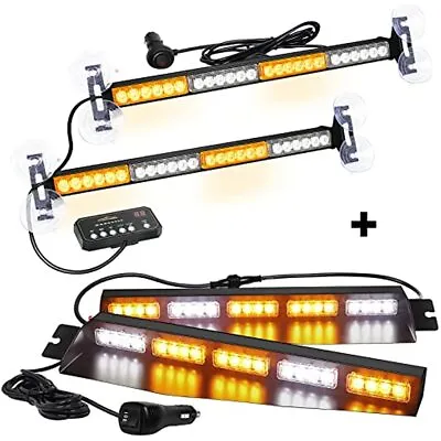 34  Emergency Visor Strobe Lights+ 2X 18.5 Inch Traffic Advisor Strobe Light Bar • $159.99