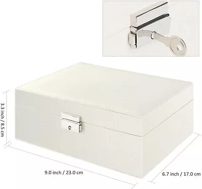 Jewelry Organizer Case Box Holder Storage Earring Ring Velvet Display Leather AU • $15.90