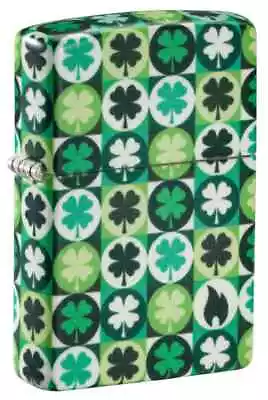 Zippo 46015 4 Leaf Clover 2-Sided Design 540 Process Lighter Glow In Dark • $71.14