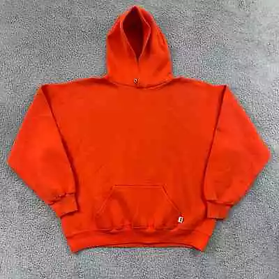 Vintage Discus Athletic Sweatshirt Mens XL Orange Hoodie 90s Pullover Blank USA • $64.95