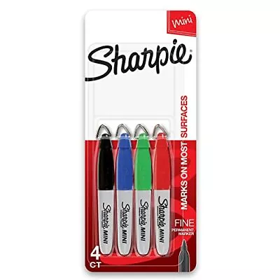 SHARPIE Mini Permanent Markers Fine Point Assorted Colors 4 Count • $13.08