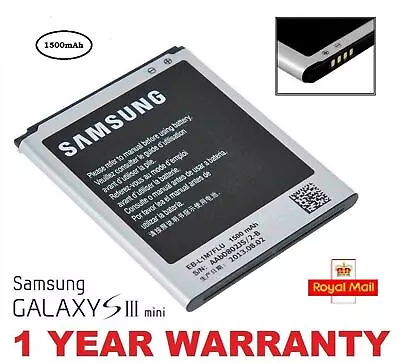 Samsung Battery EB-F1M7FLU 1500mAh For Galaxy S3 Mini I8190 / Ace 2 I8160 3PIN • £4.89