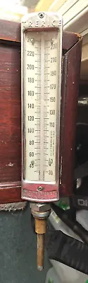 Vintage All Chrome Steampunk H.O. Trerice  Thermometer Detroit  10.5 L • $22