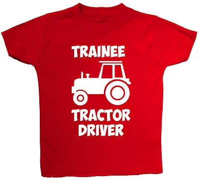 £9.49 • Buy Trainee Tractor Driver Baby Children T-Shirt Top 0-3M To 5-6Yrs Boy Girl Farmer