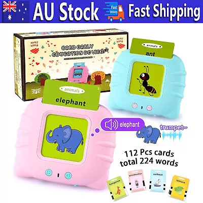$20.58 • Buy Talking Flash Cards For Toddlers Preschool Words Learning Cards Toy For Kids AU