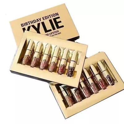 $34.95 • Buy Kylie Jenner 6 Pcs Birthday Edtion Matte Liquid Lipstick Full Size