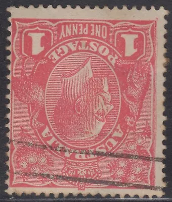 Australia KGV 1d Red SW INVERTED WMK Rose Used • $7.99