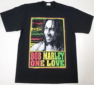 BOB MARLEY T-shirt ONE LOVE Rasta Reggae Legend Tee 100% Cotton Men's Black New • $23.95