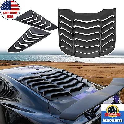Rear & Side Window Louvers For Ford Mustang 2015-2023 GT Lambo Style Matte Black • $179.88