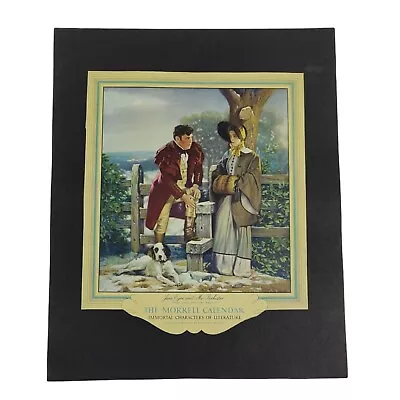 VTG 1937 Cutout Morrel Calendar Immortal Characters Of Literature Jane Eyre &... • $34.99