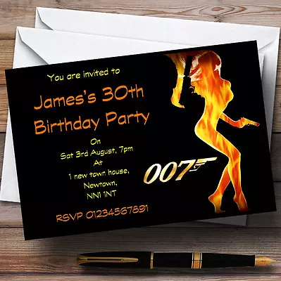 Bond Girl James Bond  Personalised Party Invitations • £9.99