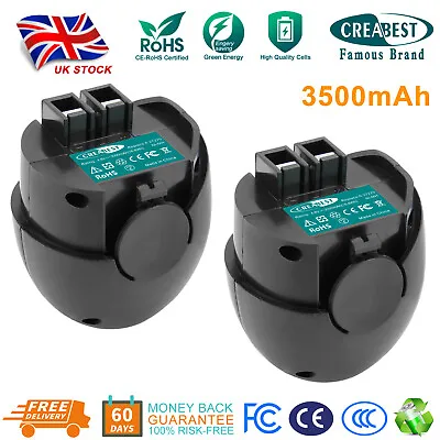 2x 4.8V Battery For Metabo 6.27270 60005952 Powergrip2 Powermaxx 3500mAh Ni-MH • £28.92