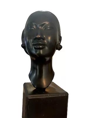 Nguyen Thanh Le Vietnamese Artist Bronze Bust Head Of Laos Woman 14  Circa 1950 • $1199