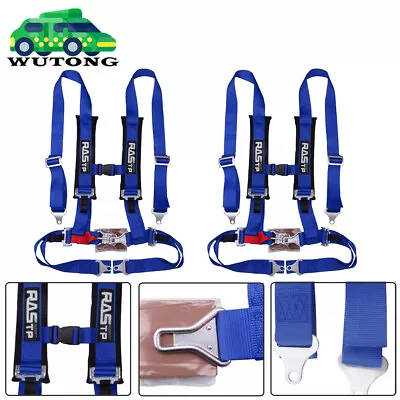 4 Point 2  Safety Racing Harness Seat Belt Blue For UTV ATV Sand Rail RZR X3 • $89.99