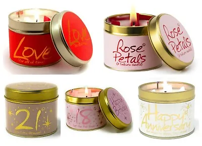 Lily Flame Scented Candle In Tin - Love Rose Petals 18th 21st Anniversary • £11.49