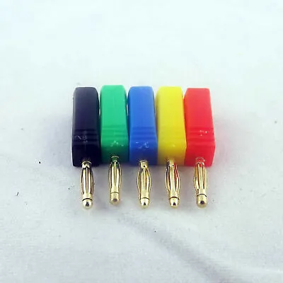 10x 2mm Gold Copper Mini Banana Male Plug Radioshack Stackable Connector 5 Color • $2.75