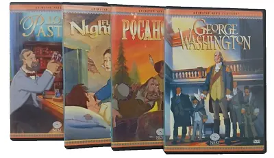 4 NEST Animated Hero Classics Dvds Pasteur Nightingale Pocahontas Washinton #H-7 • $10.98