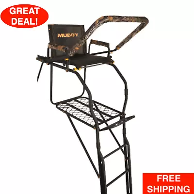 Skybox 20' Double Rail Ladder Tree Stand Steel Hunting Outdoors 300 Lb. Capacity • $346.99