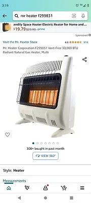 NEW Mr Heater 30000 Btu Vent Free Radiant Natural Gas Heater • $160