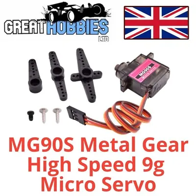 MG90S Metal Gear High Speed 9g Micro Servo Analog RC Helicopter Plane Boat -UK • £3.99