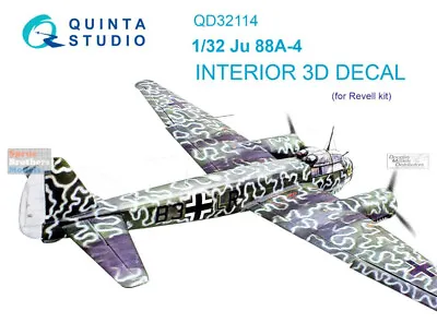 QTSQD32114 1:32 Quinta Studio Interior 3D Decal - Ju88A-4 (REV Kit) • $66.04