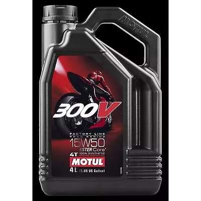 Motul 300V 4T Competition Synthetic Oil 15W50 - 4 Liter 104129 • $135.52